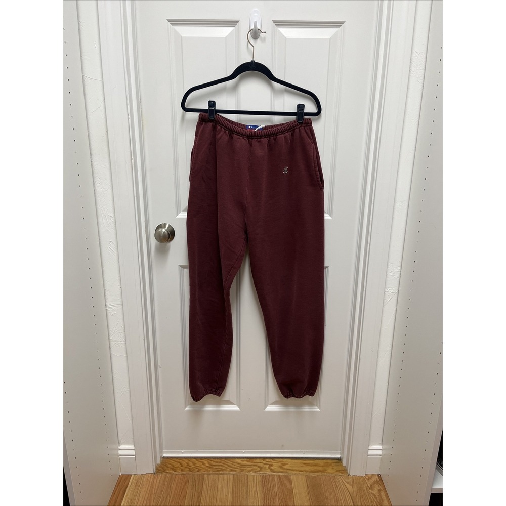 Champion Women's Size Largeโ Maroon Red Reverse Weave Jogger Sweatpants
